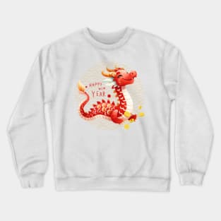 2024 Dragon Chinese New Year Watercolor Crewneck Sweatshirt